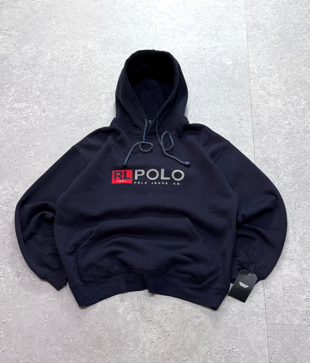 Vintage Polo Ralph Lauren Spellout Hoodie (M)