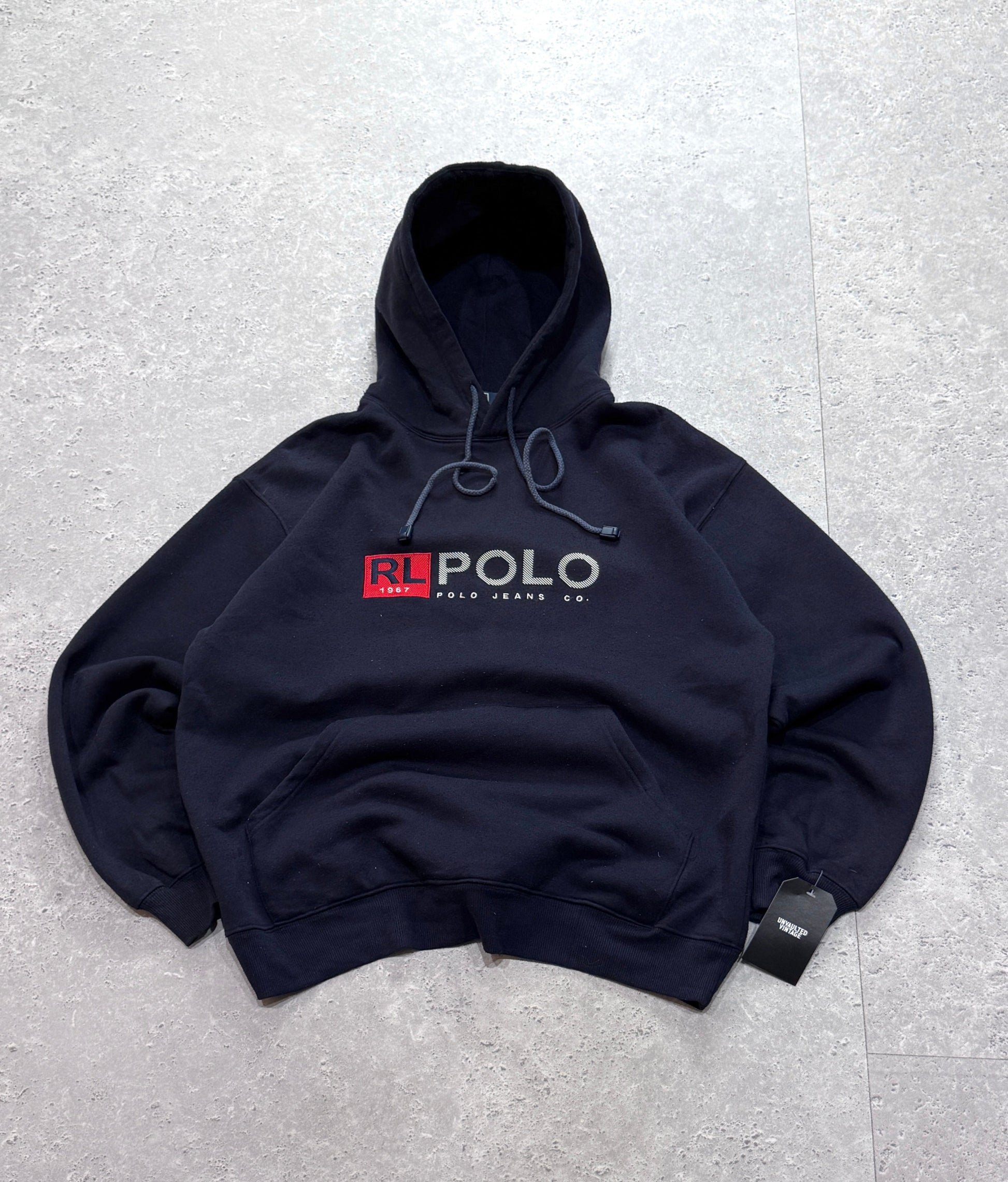 Vintage Polo Ralph Lauren Spellout Hoodie (M)
