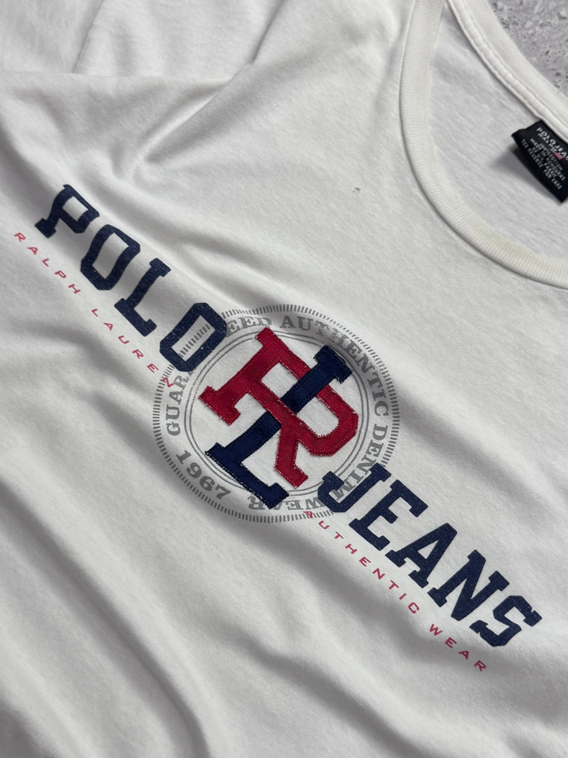 Vintage 2000s Polo Jeans Ralph Lauren Spellout Tee (XL)