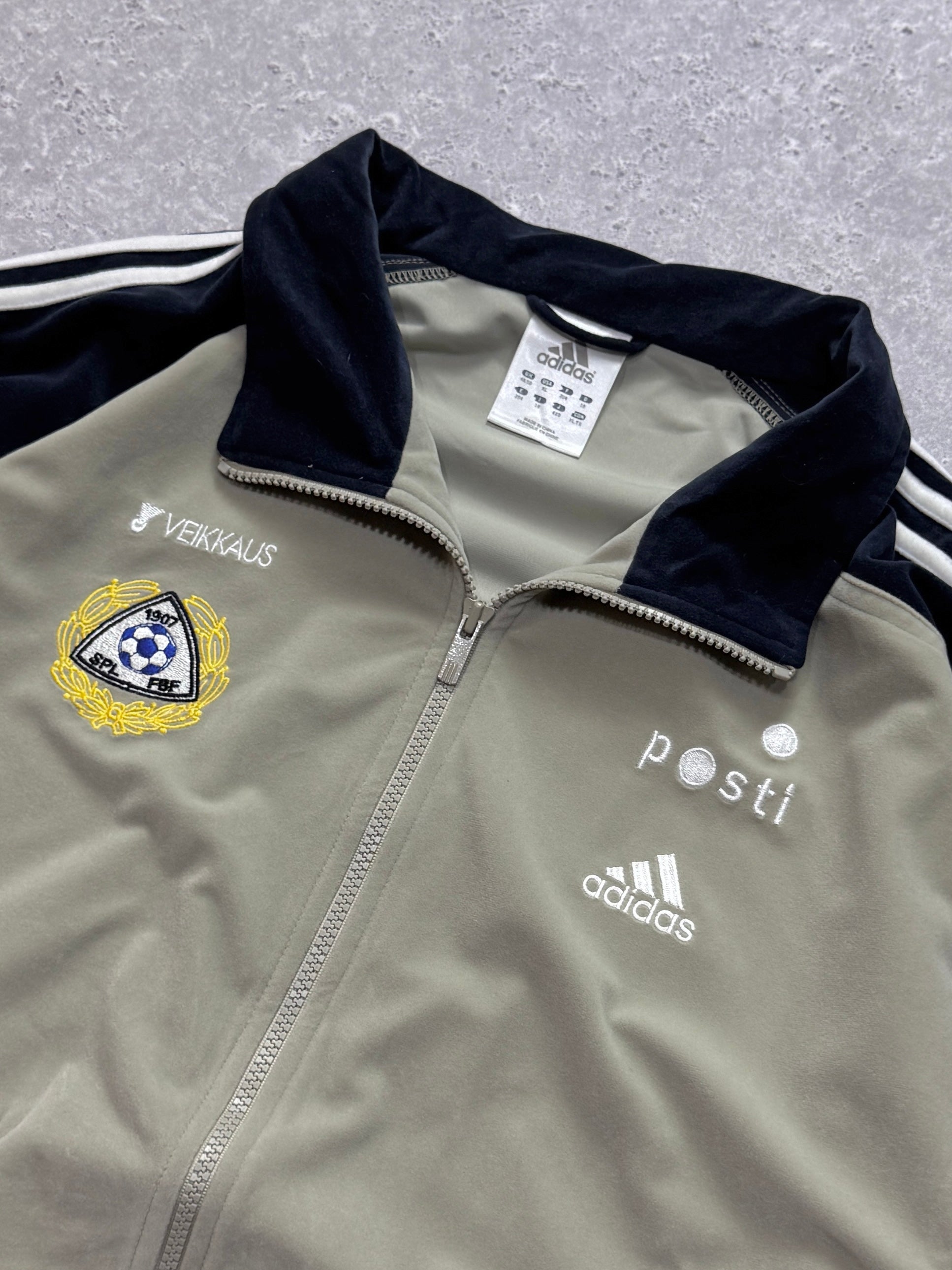 Vintage 2000s Adidas Football Track Jacket (2XL)