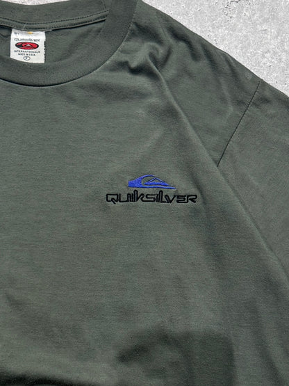 Vintage 90s Quiksilver Embroidered Tee (L)