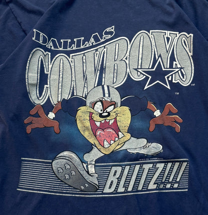 Vintage 1996 Dallas Cowboys X Taz Looney Tunes NFL Tee (L)