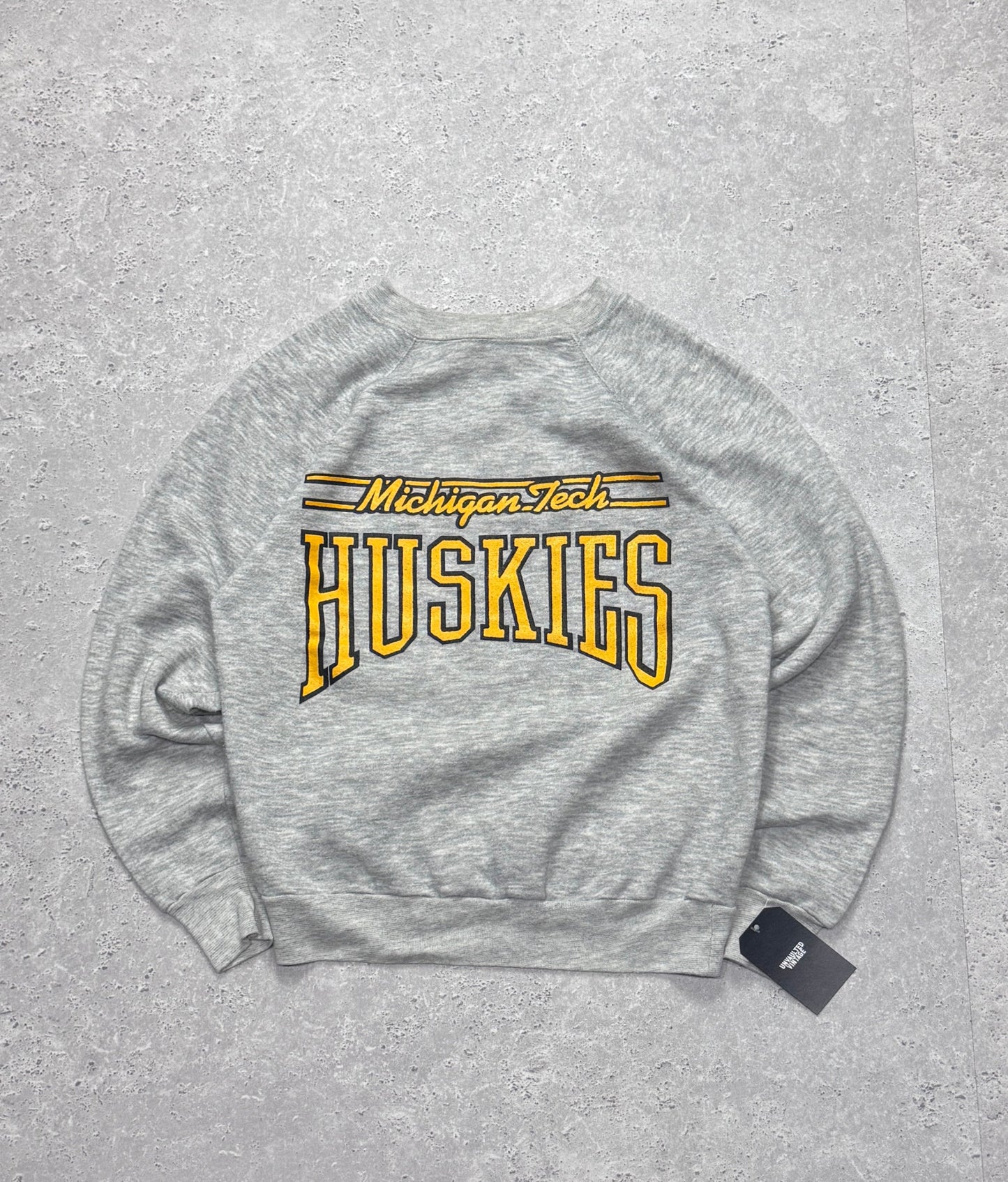 Vintage 80s Michigan Tech Huskies College Sweater (S)