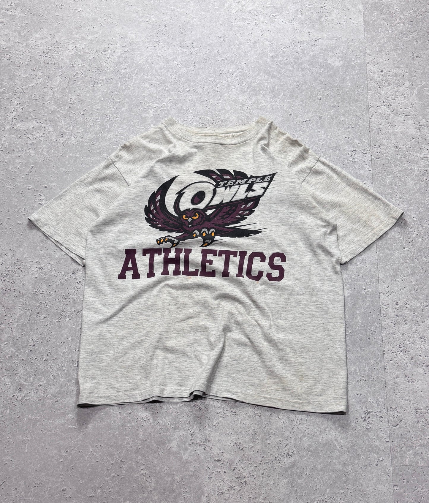 Vintage 90s Temple Owls Athletics Graphic Tee (L)