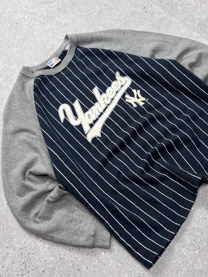 Vintage 2000s New York Yankees Striped Sweater (XS)