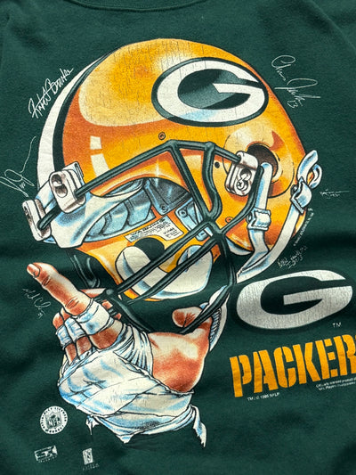Vintage 90s Greenbay Packers NFL Helmet Sweater (L)