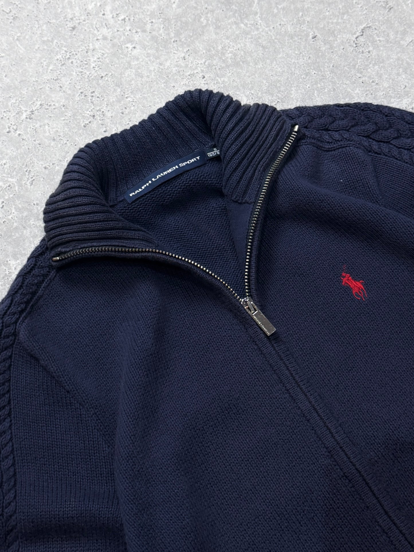 Vintage Ralph Lauren Sport Knitted Zip Up Sweater (S)
