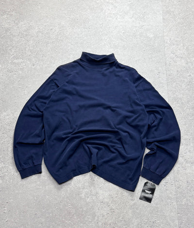 Vintage 90s Essential Mock Neck Long Sleeve Tee (XL)