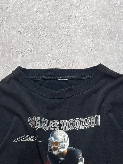 Vintage Oakland Raiders Charles Woodson NFL Player Tee (XL)