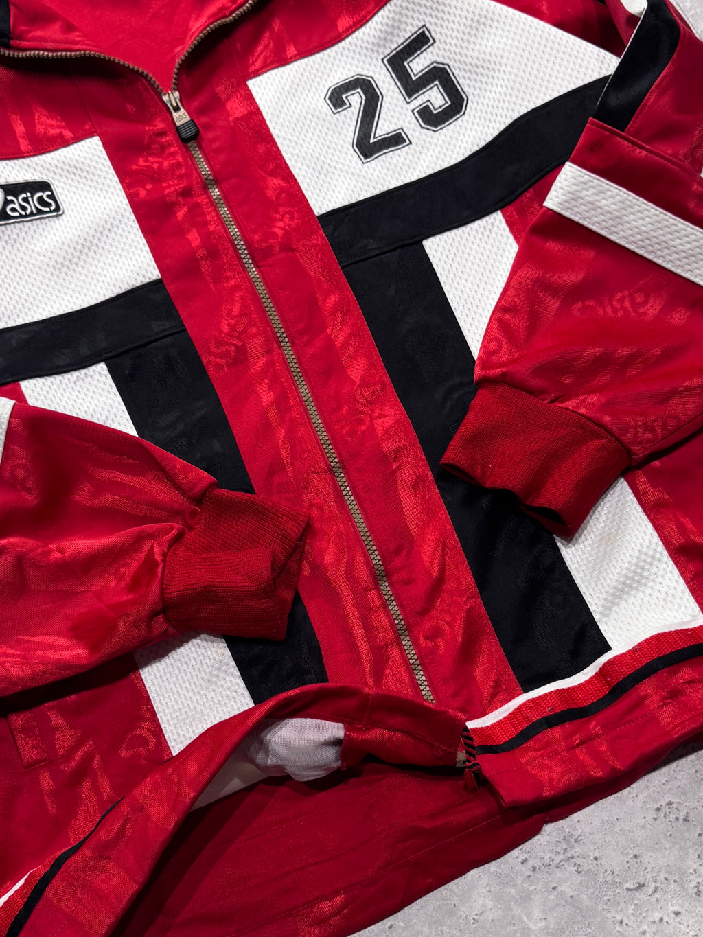 Vintage 90s ASICS Japan Higashi Football Track Jacket (XL)