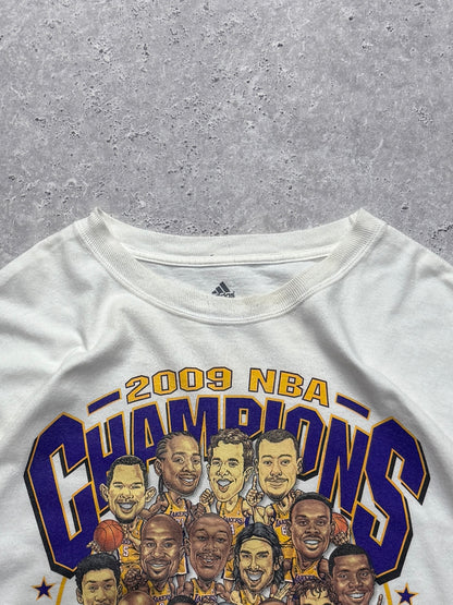 Vintage 2009 LA Lakers NBA Champions Caricature Tee (2XL)