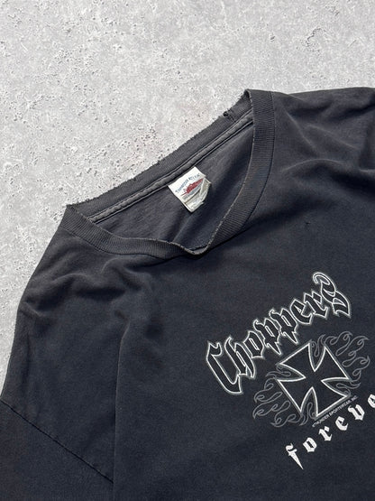 Vintage Faded Choppers Forever Motorcycle Tee (L)