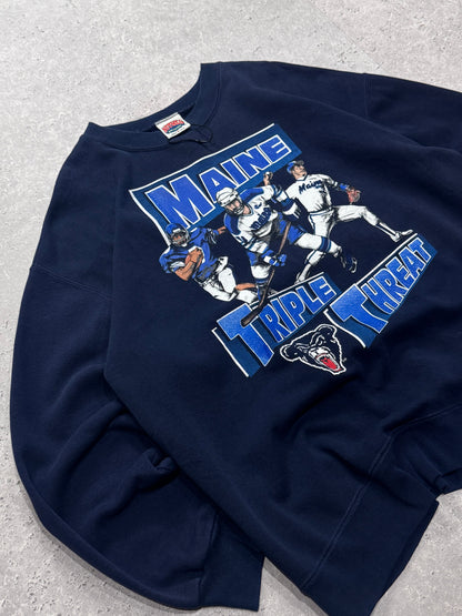 Vintage 90s Maine College Sporting Sweater (XL)