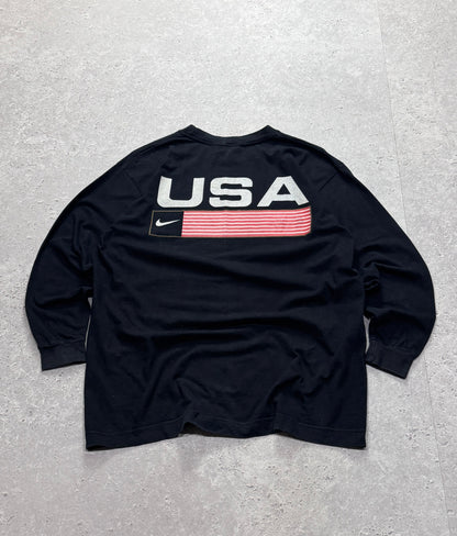 Vintage 90s Nike USA Long Sleeve Tee (L)