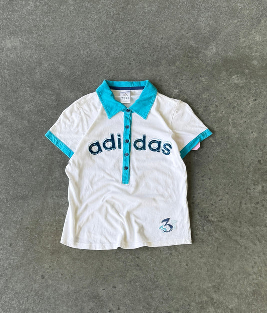 Vintage 00s Adidas Polo Baby Tee (M)