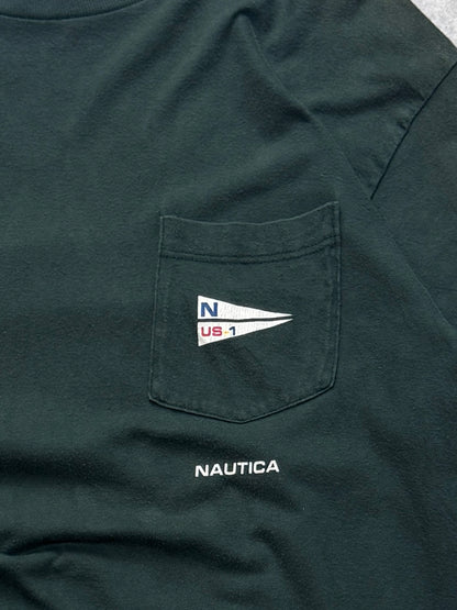 Vintage 90s Nautica Pocket Tee (L)