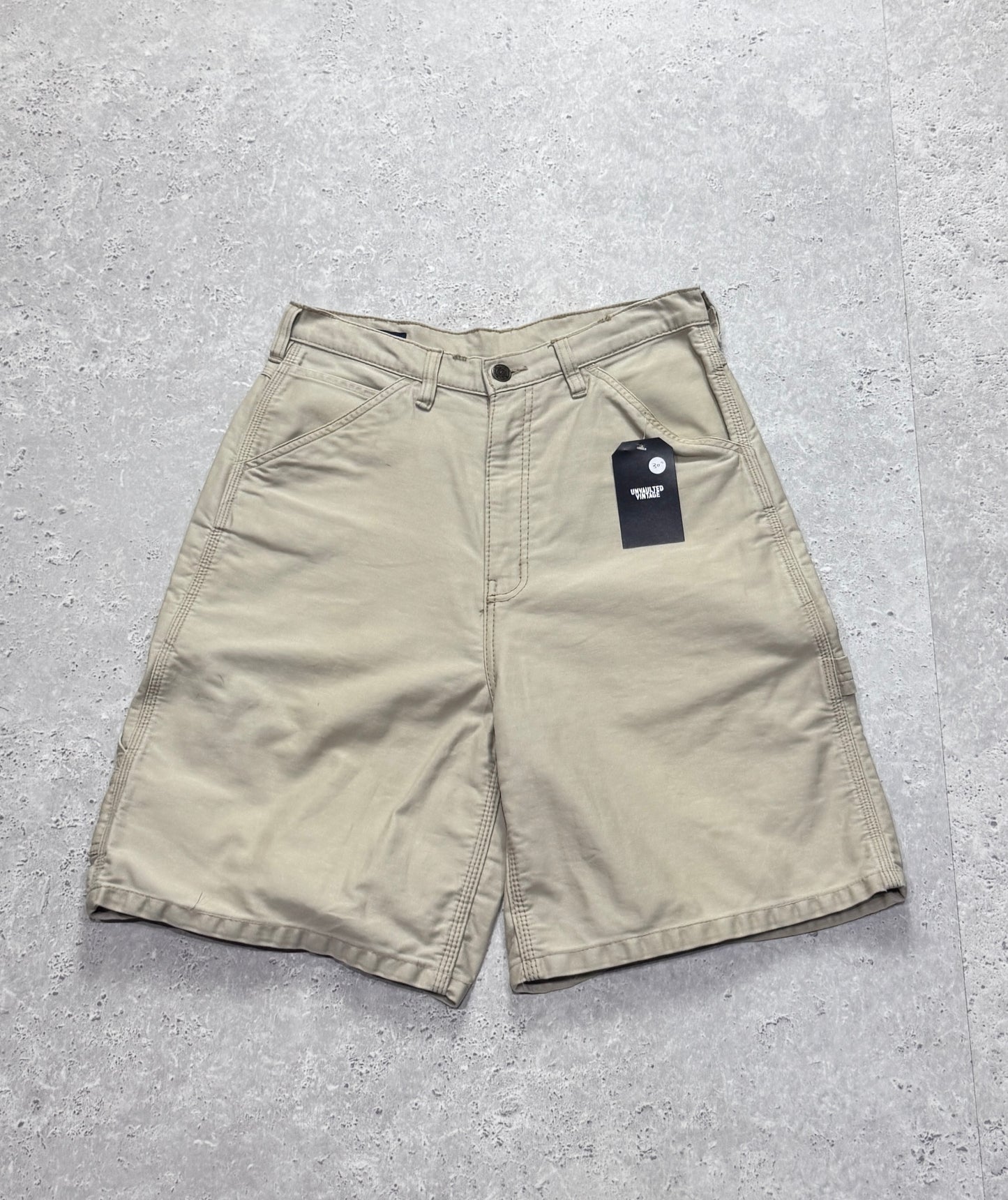 Vintage 2000s Cream Carpenter Shorts (30")