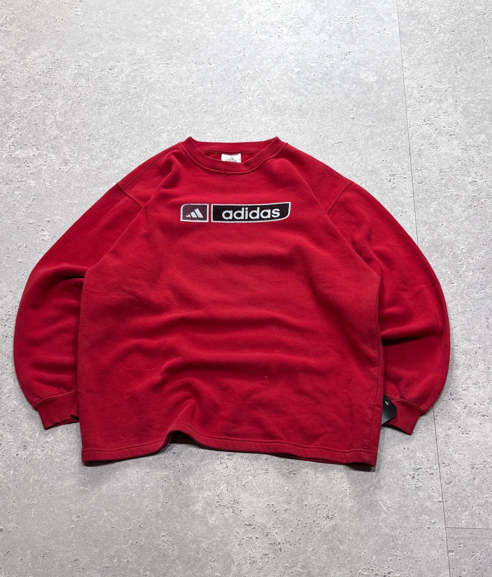 Vintage 2000s Adidas Spellout Sweater (XL)