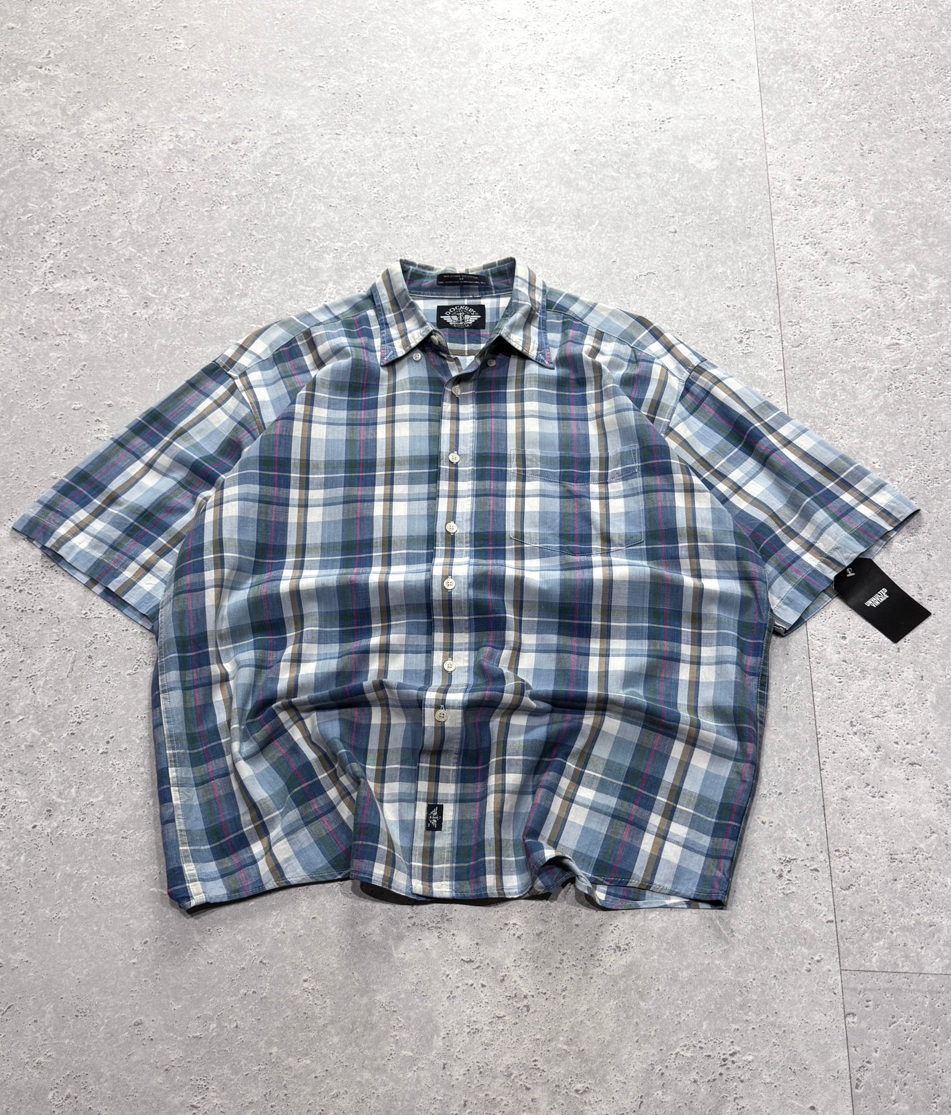 Vintage 90s Plaid Button Up Shirt (2XL)