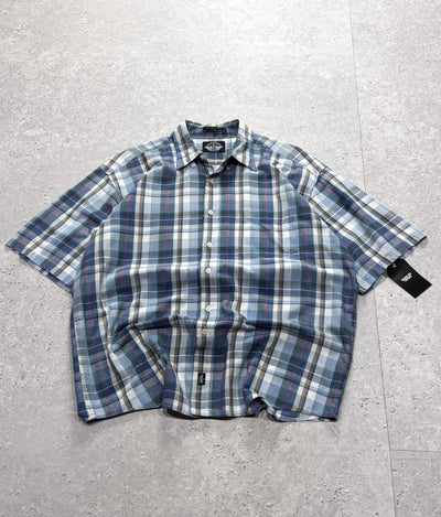 Vintage 90s Plaid Button Up Shirt (2XL)