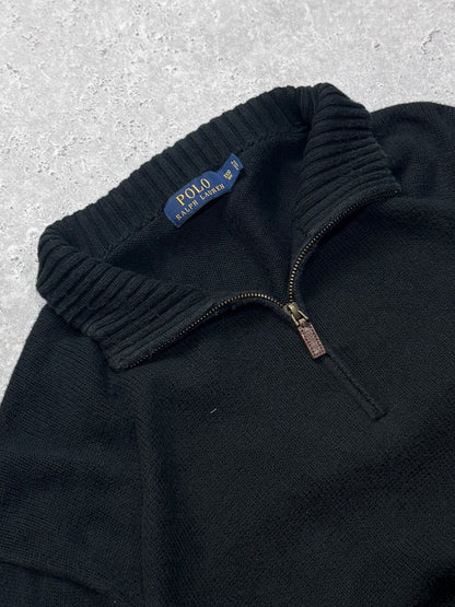 Vintage Polo Ralph Lauren Knitted Quarter Zip Sweater (2XL)
