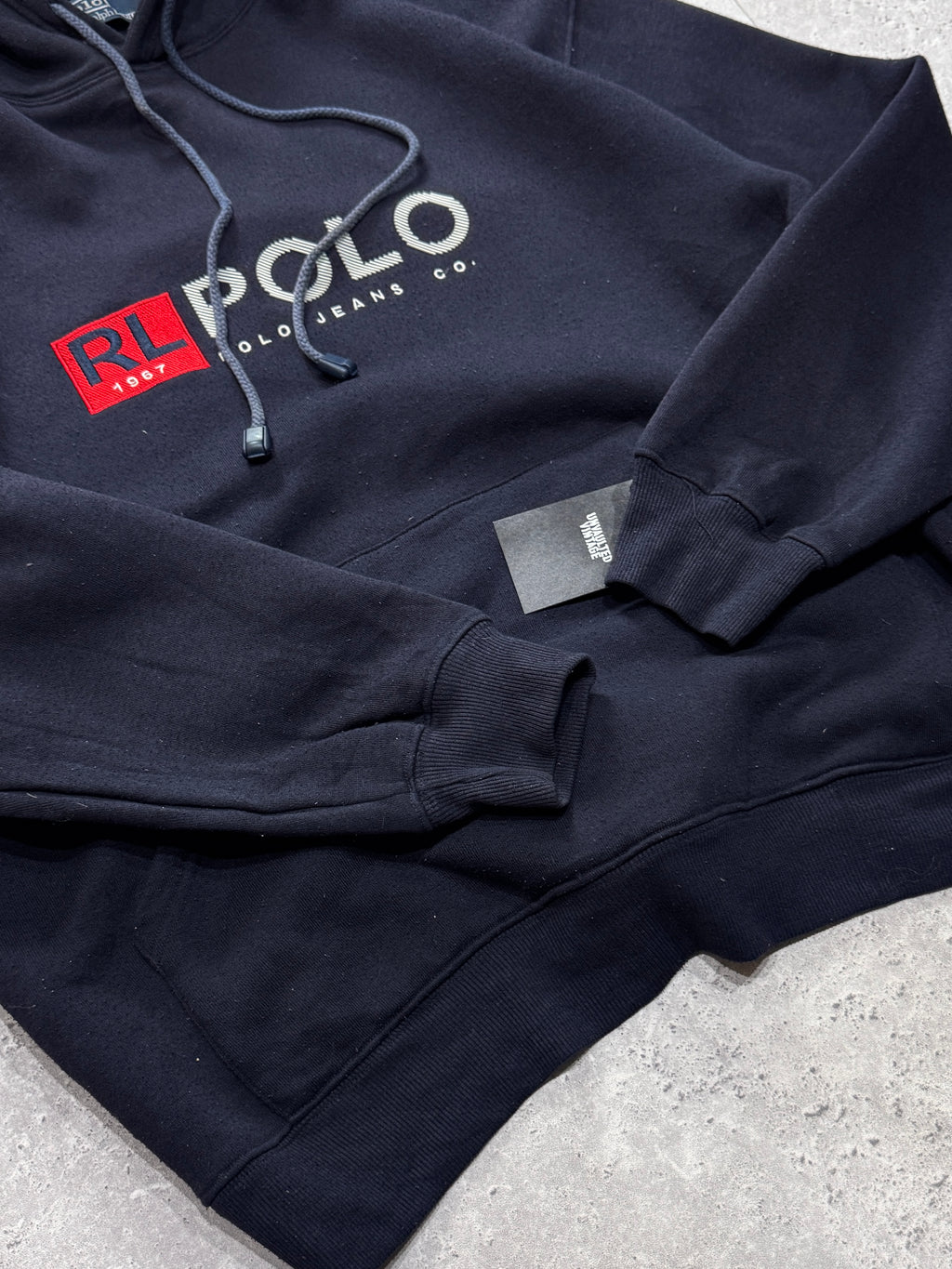 Vintage Polo Ralph Lauren Spellout Hoodie (M)