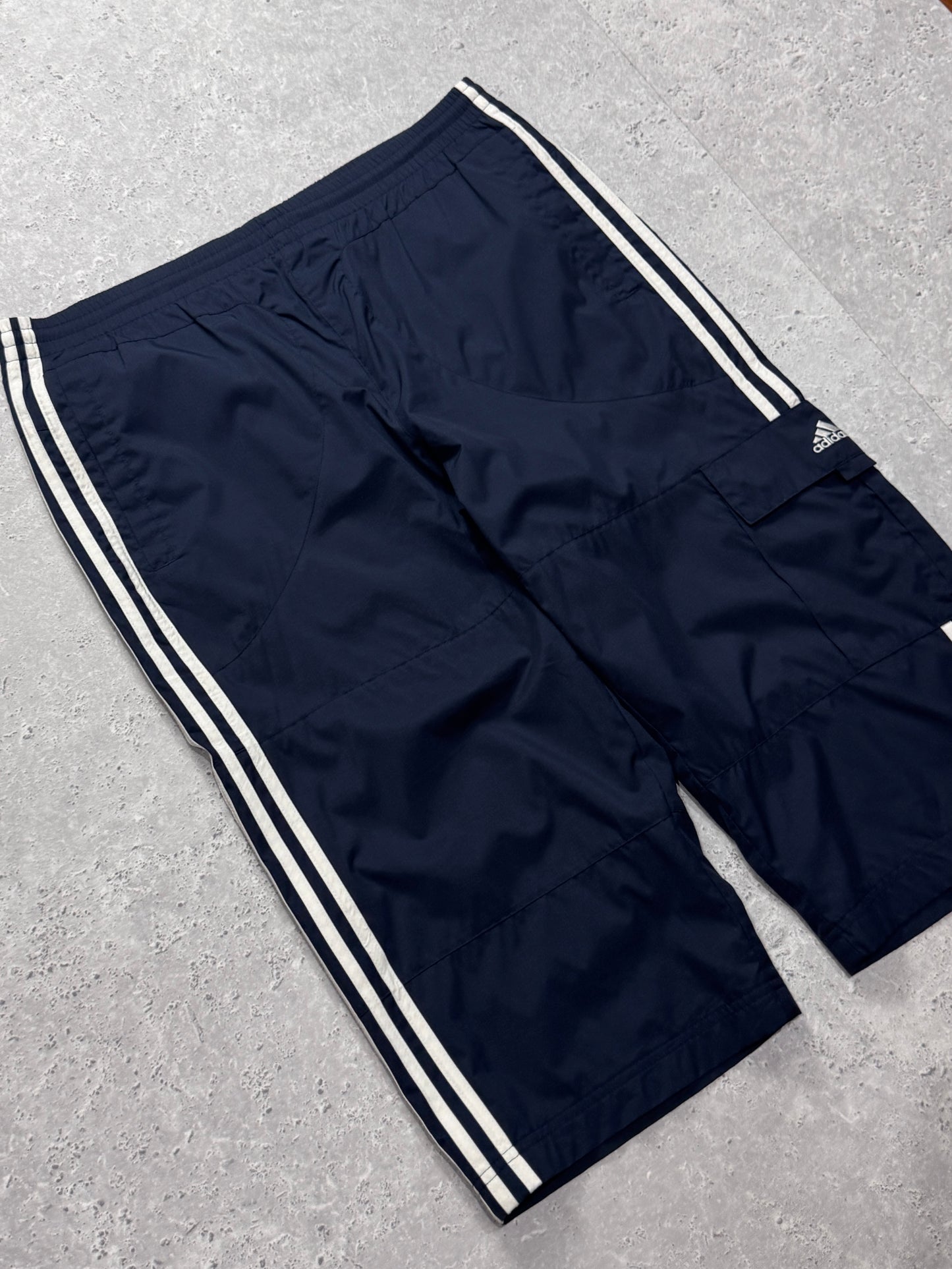 Vintage 2000s Adidas 3/4 Cargo Track Shorts (34")