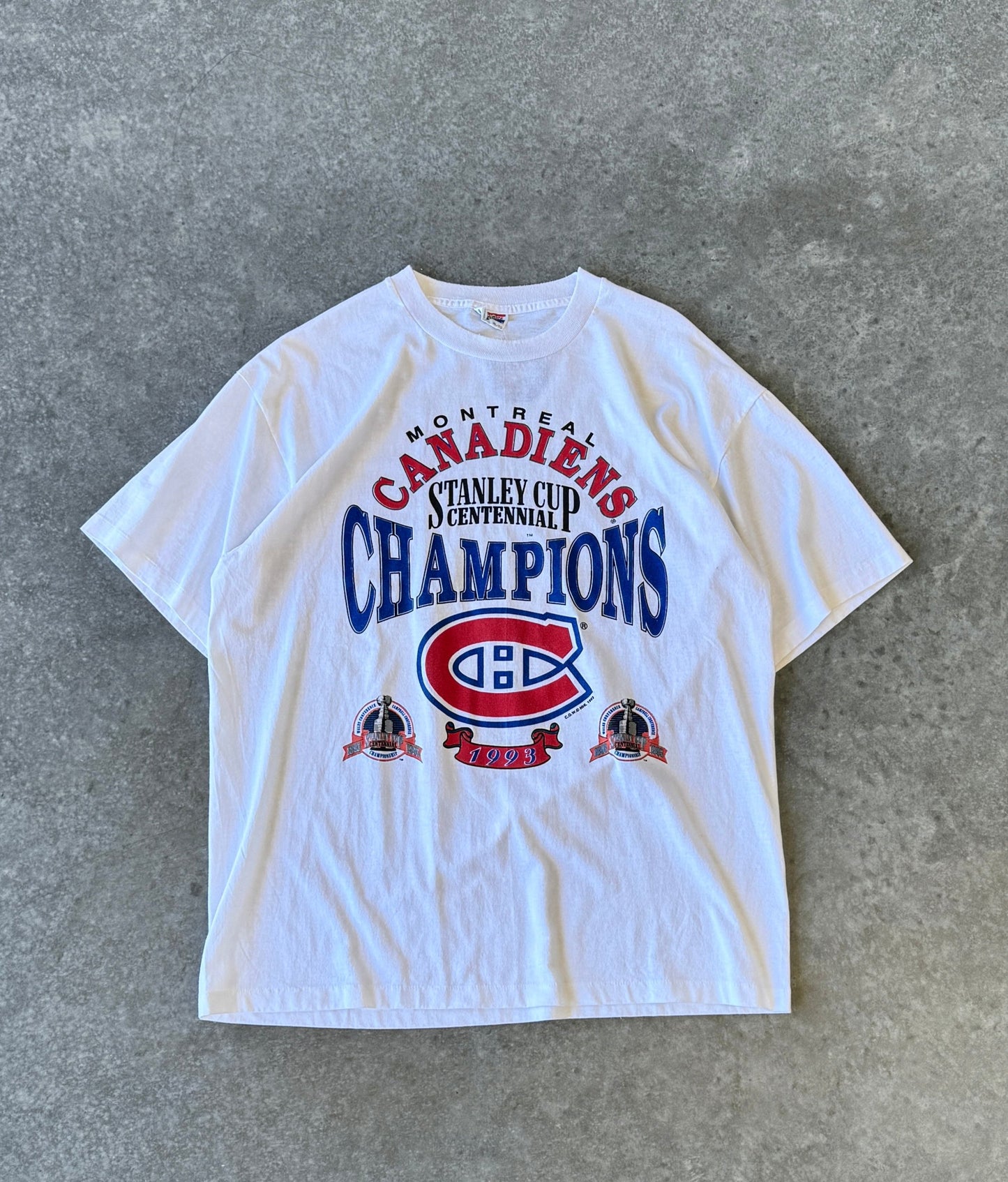 Vintage 93' Montreal Canadiens Stanely Cup Tee (XL)