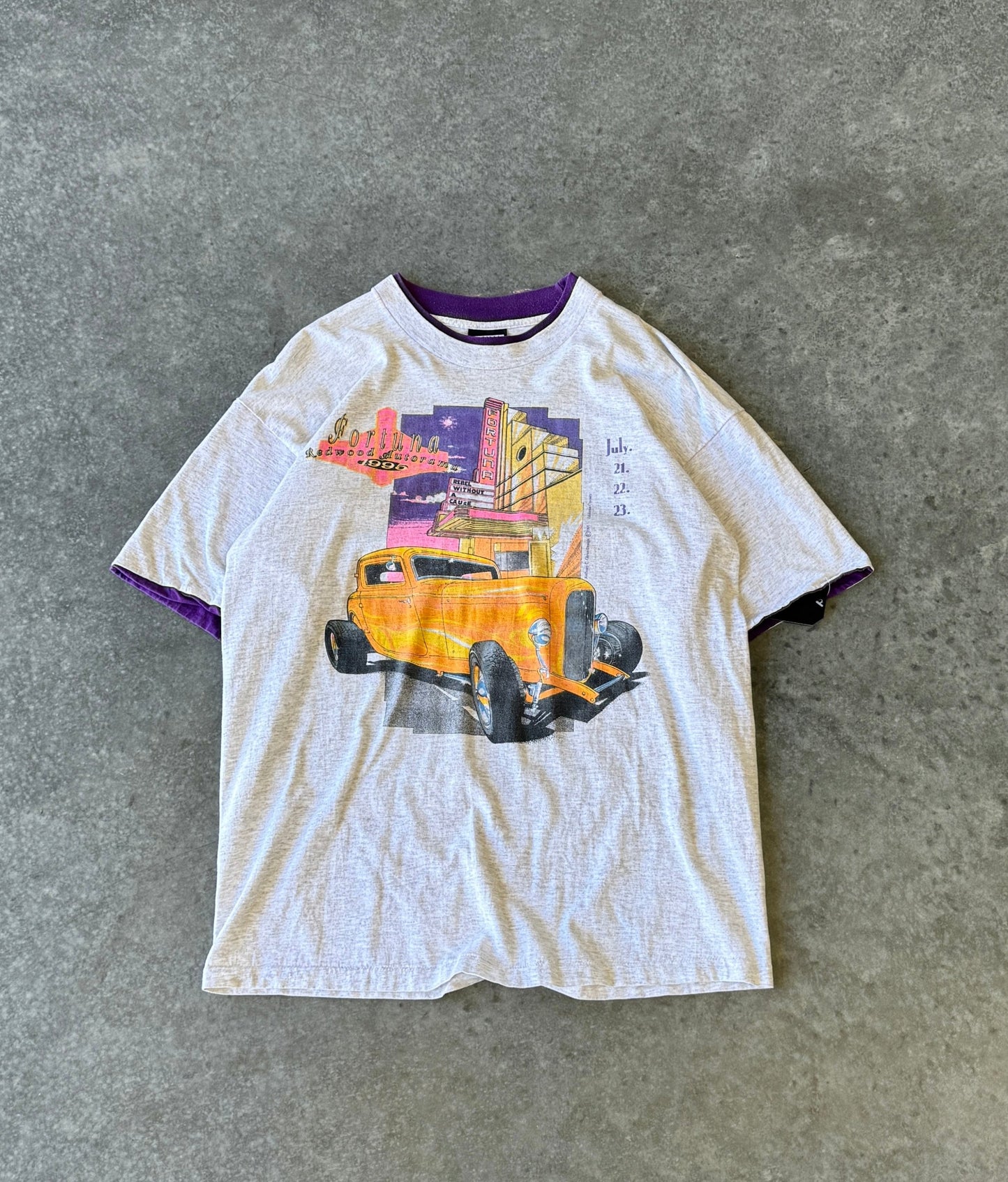 Vintage 90s Hot Rod Two Tone Tee (XL)