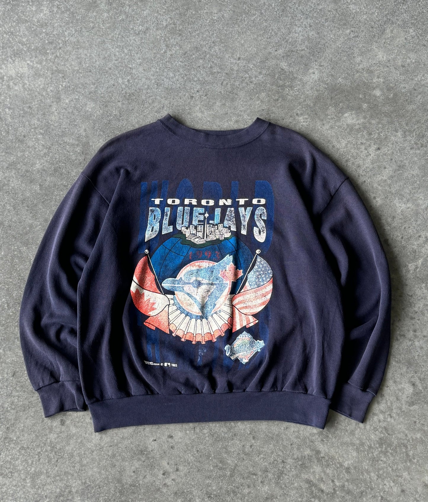 Vintage 90s Toronto Blue Jays World Series Sweater (L)