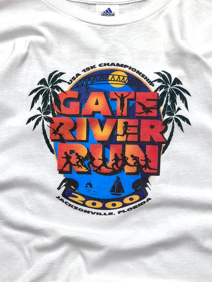 Vintage 2000s Adidas Gate River Run Marathon Tee (XL)