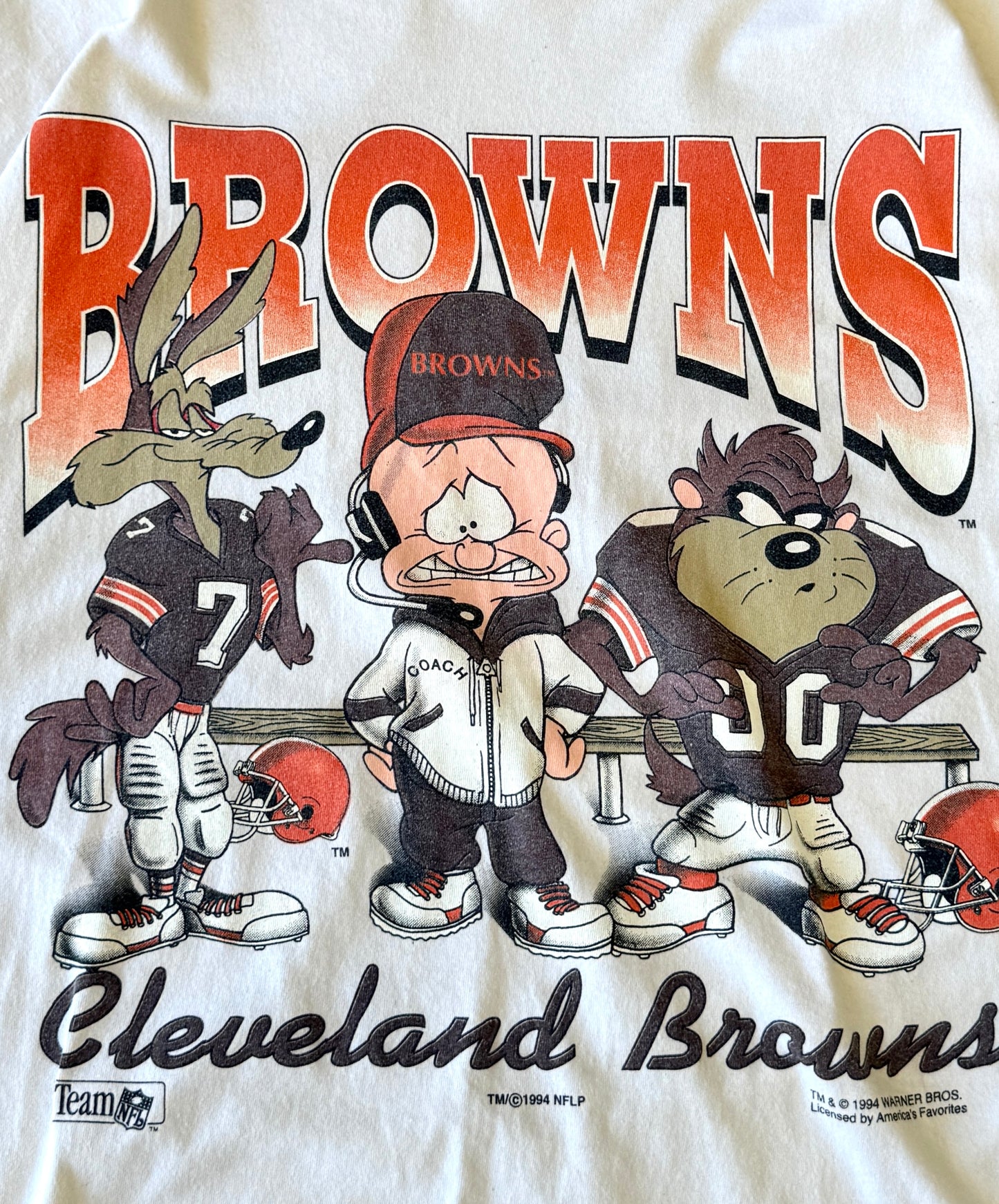 Vintage 94' Looney Tunes x Cleveland Browns Tee (XL)