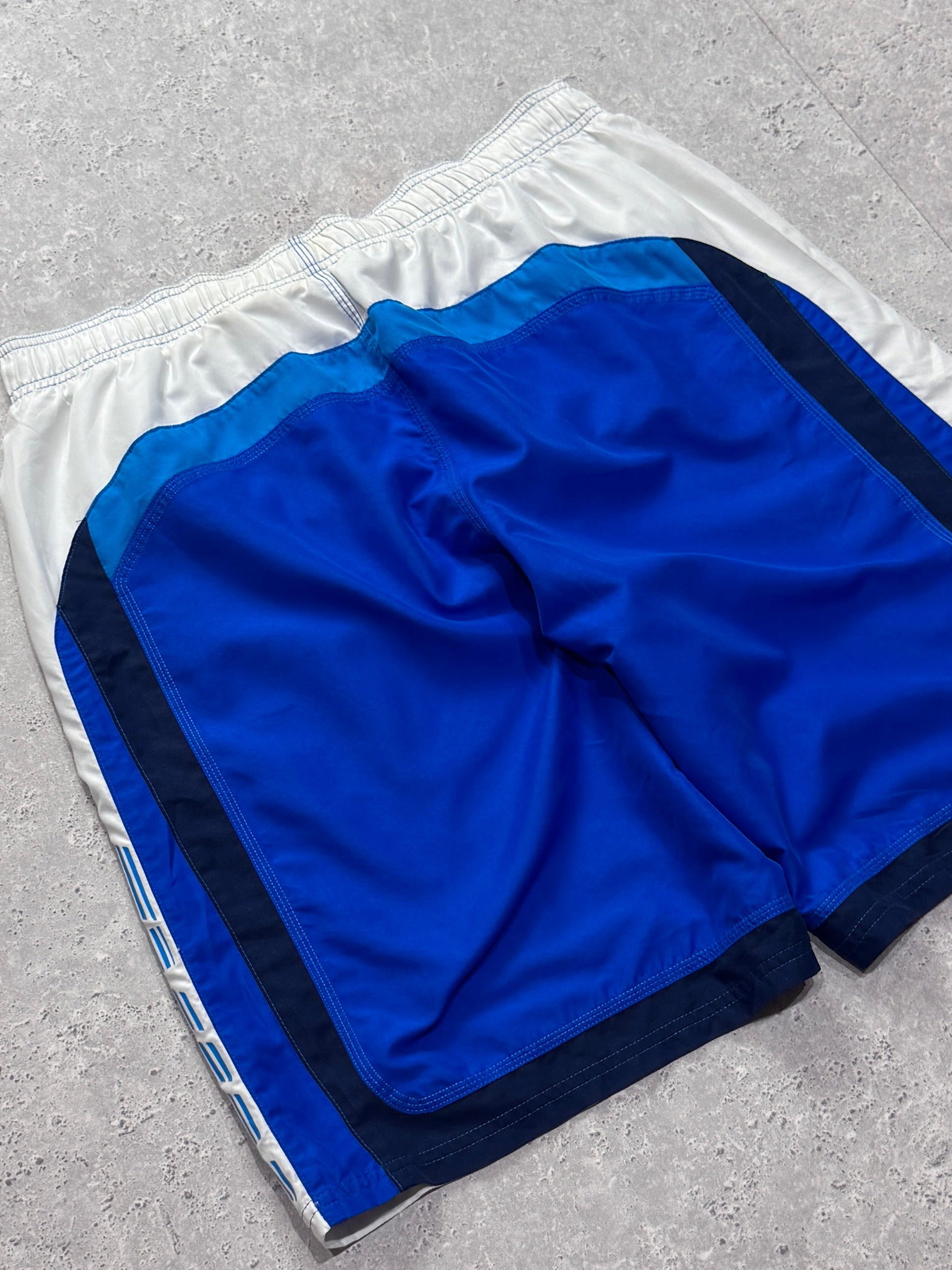 Vintage 2000s Nike Spellout Track Shorts (L)