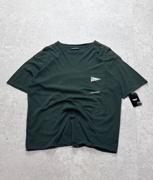 Vintage 90s Nautica Pocket Tee (L)