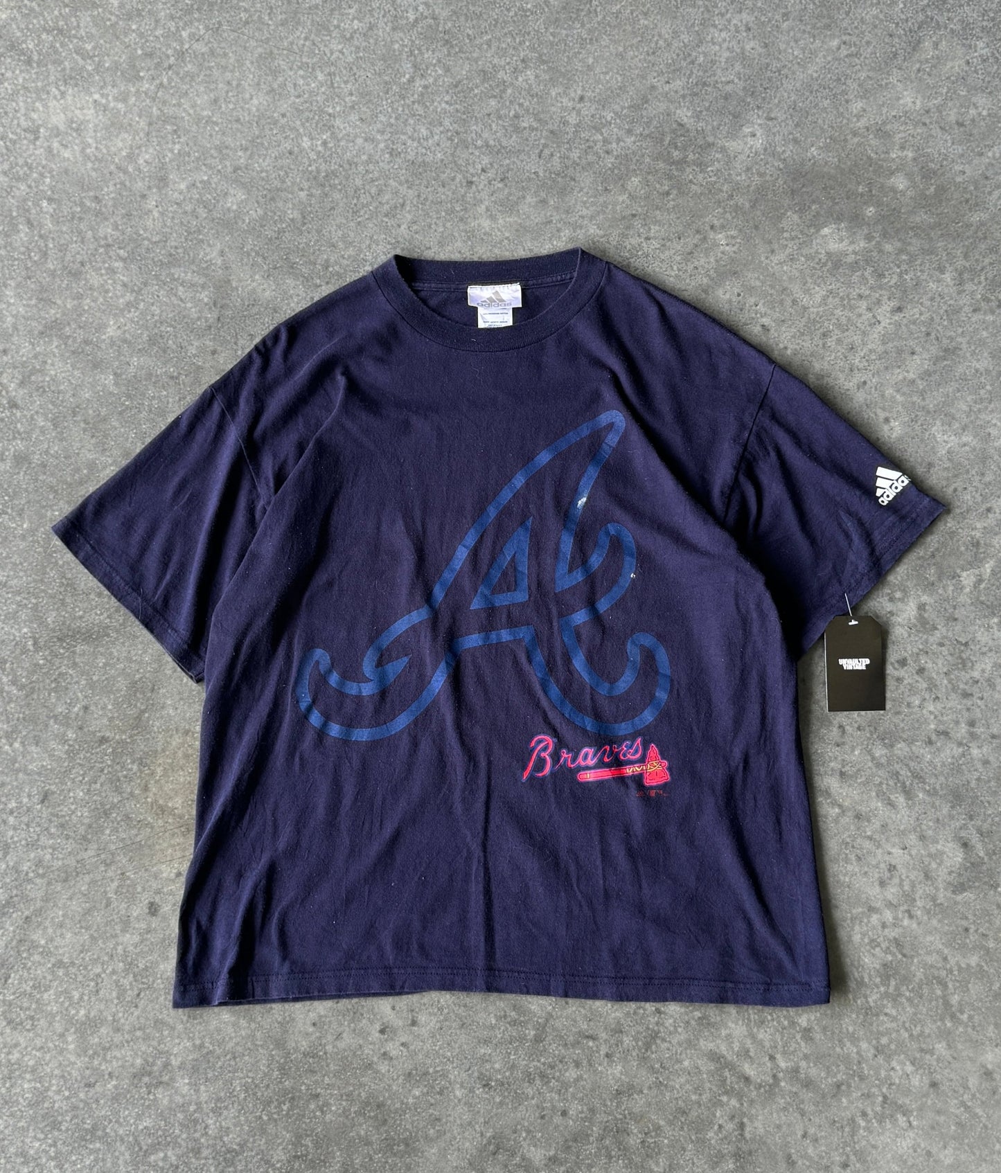 Vintage 00s Adidas X Atlanta Braves Logo Tee (L)