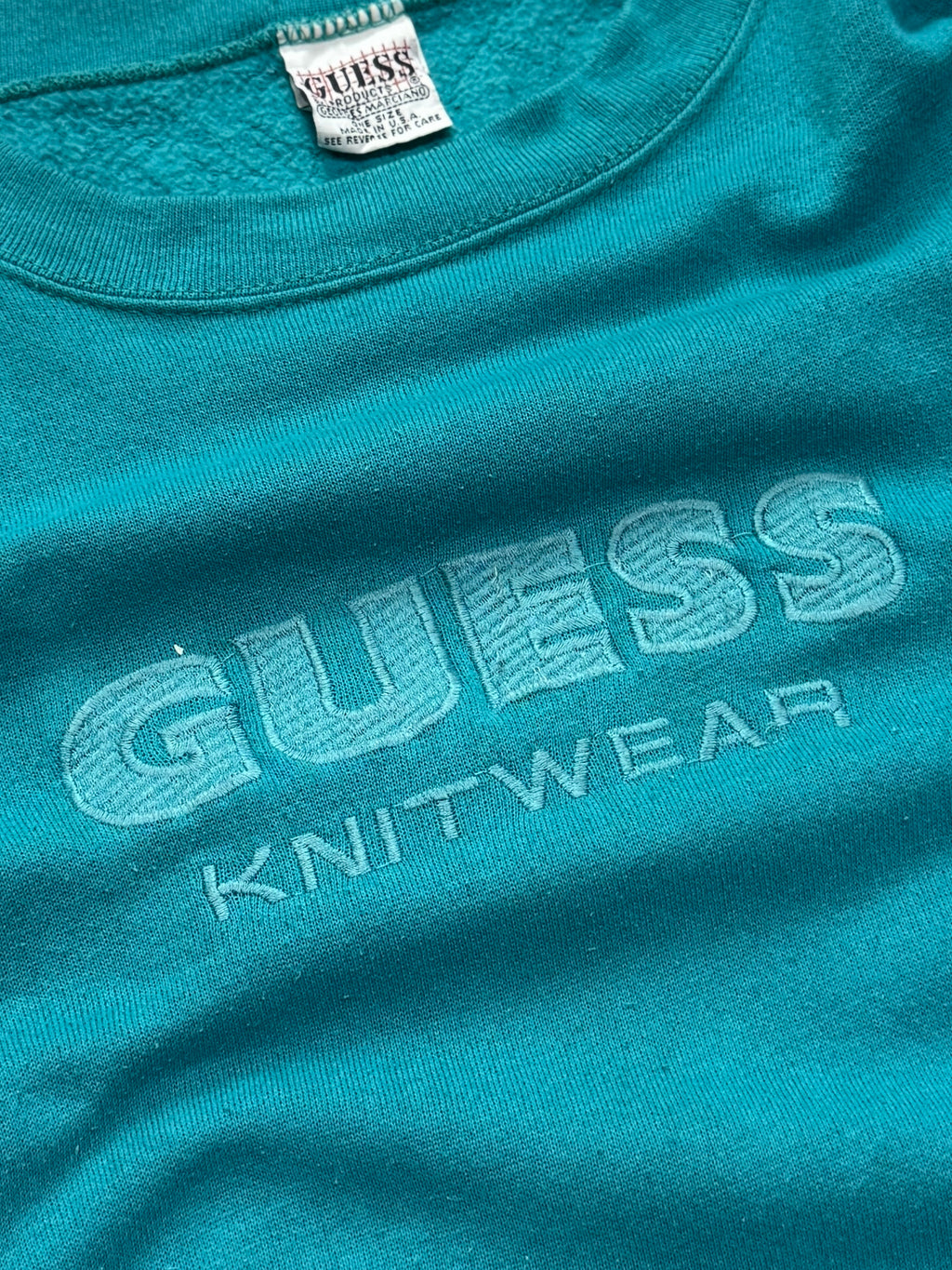 Vintage 90s Guess Knitwear Embroidered Sweater (L)