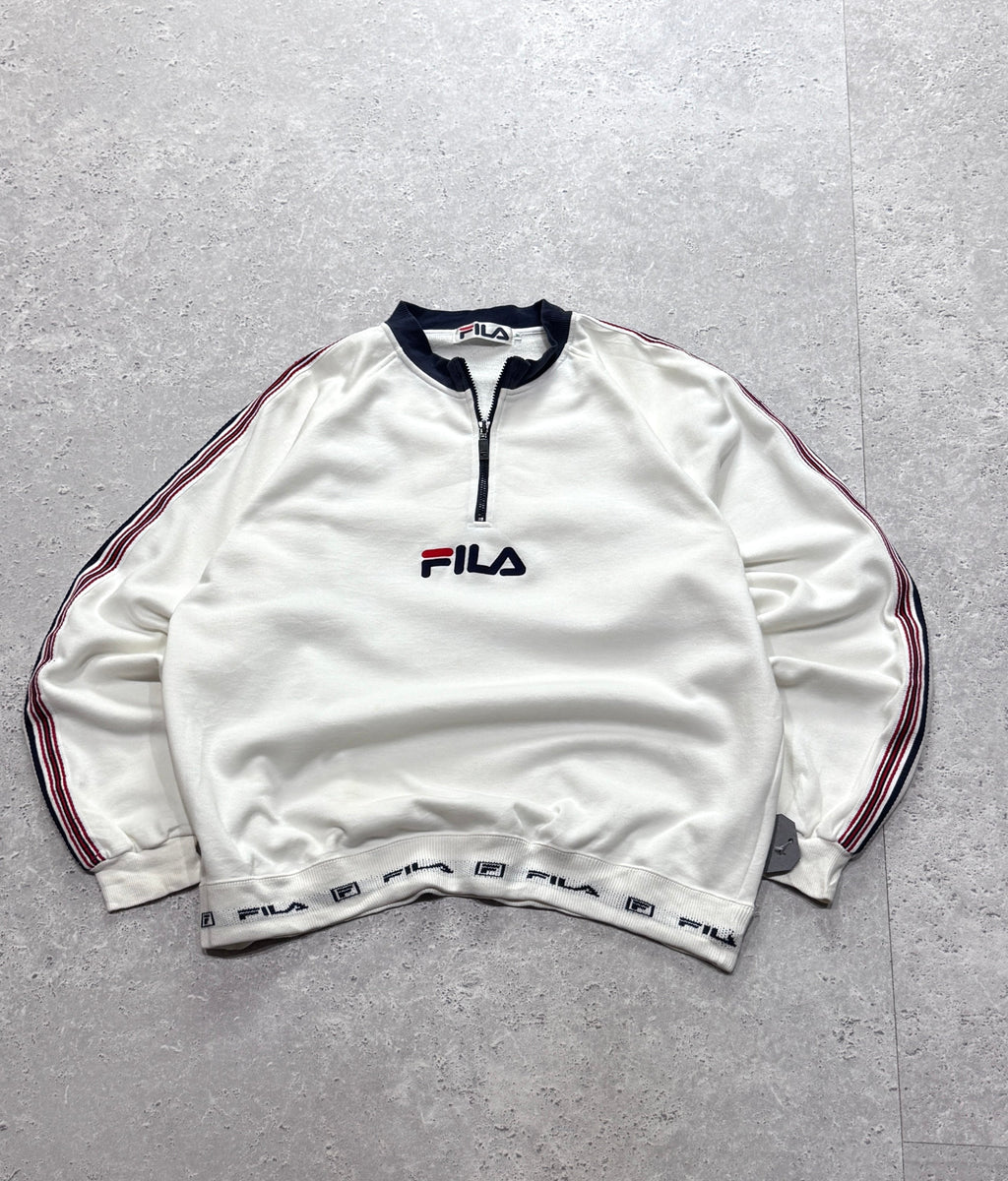 Vintage 90s Fila Quarter Zip Sweater (M)