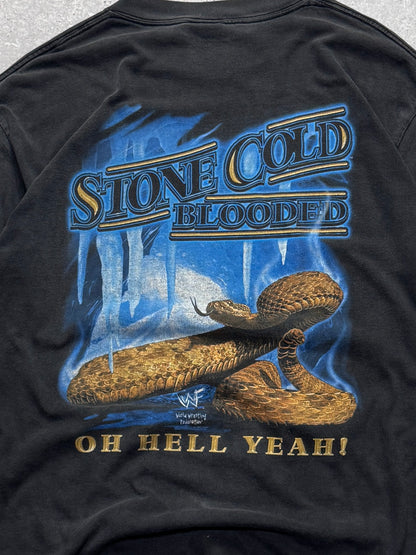 Vintage 90s WWF Steve Austin "Stone Cold Blooded" Tee (XL)