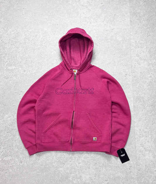 Vintage Carhartt Embroidered Zip Up Hoodie (S)