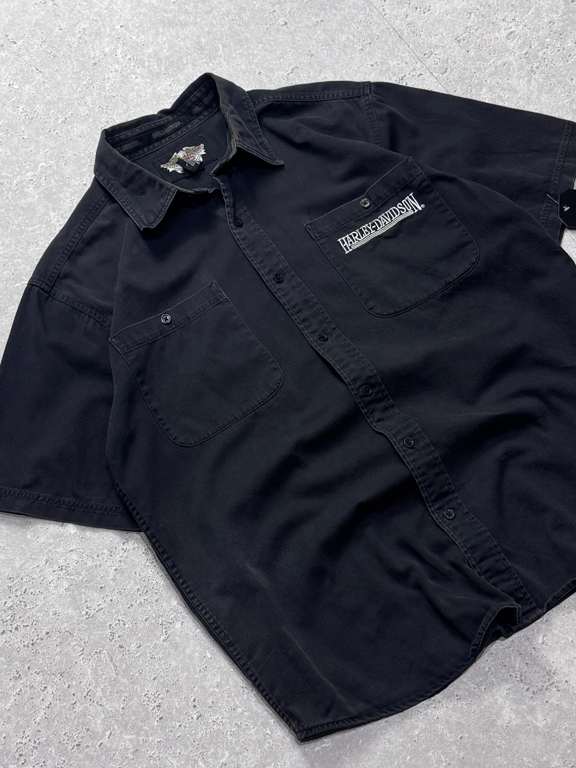 Vintage Harley Davidson Button Up Shirt (L)