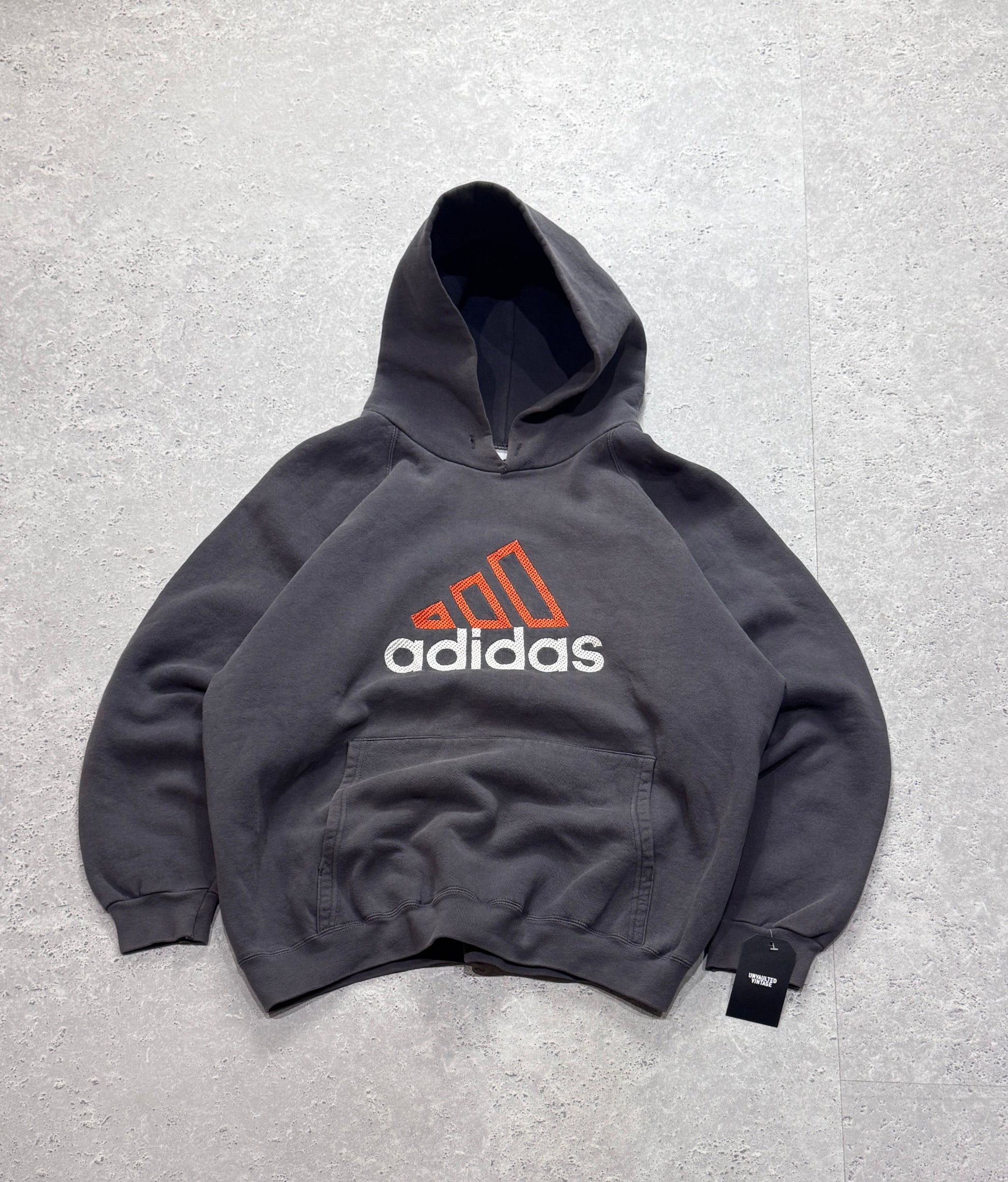 Vintage 90s Adidas Embroidered Heavyweight Hoodie (XL)