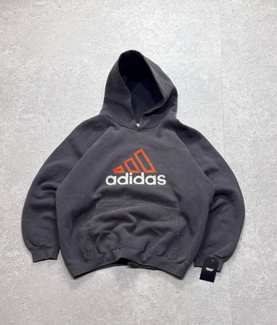 Vintage 90s Adidas Embroidered Heavyweight Hoodie (XL)