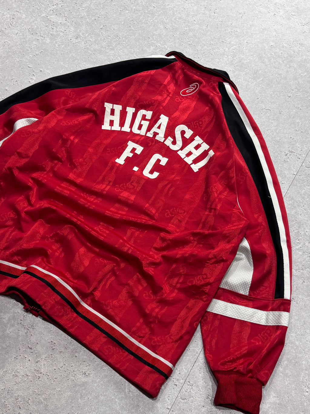Vintage 90s ASICS Japan Higashi Football Track Jacket (XL)