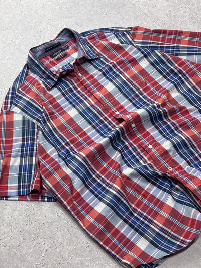 Vintage 2000s Nautica Plaid Button Up Shirt (2XL)