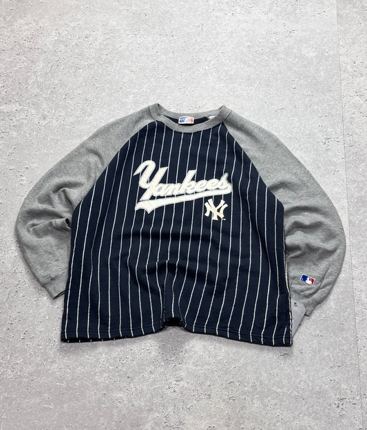 Vintage 2000s New York Yankees Striped Sweater (XS)