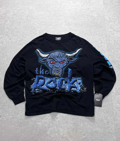 Vintage 1999 WWF The Rock "Brahma Bull" Longsleeve Tee (S)