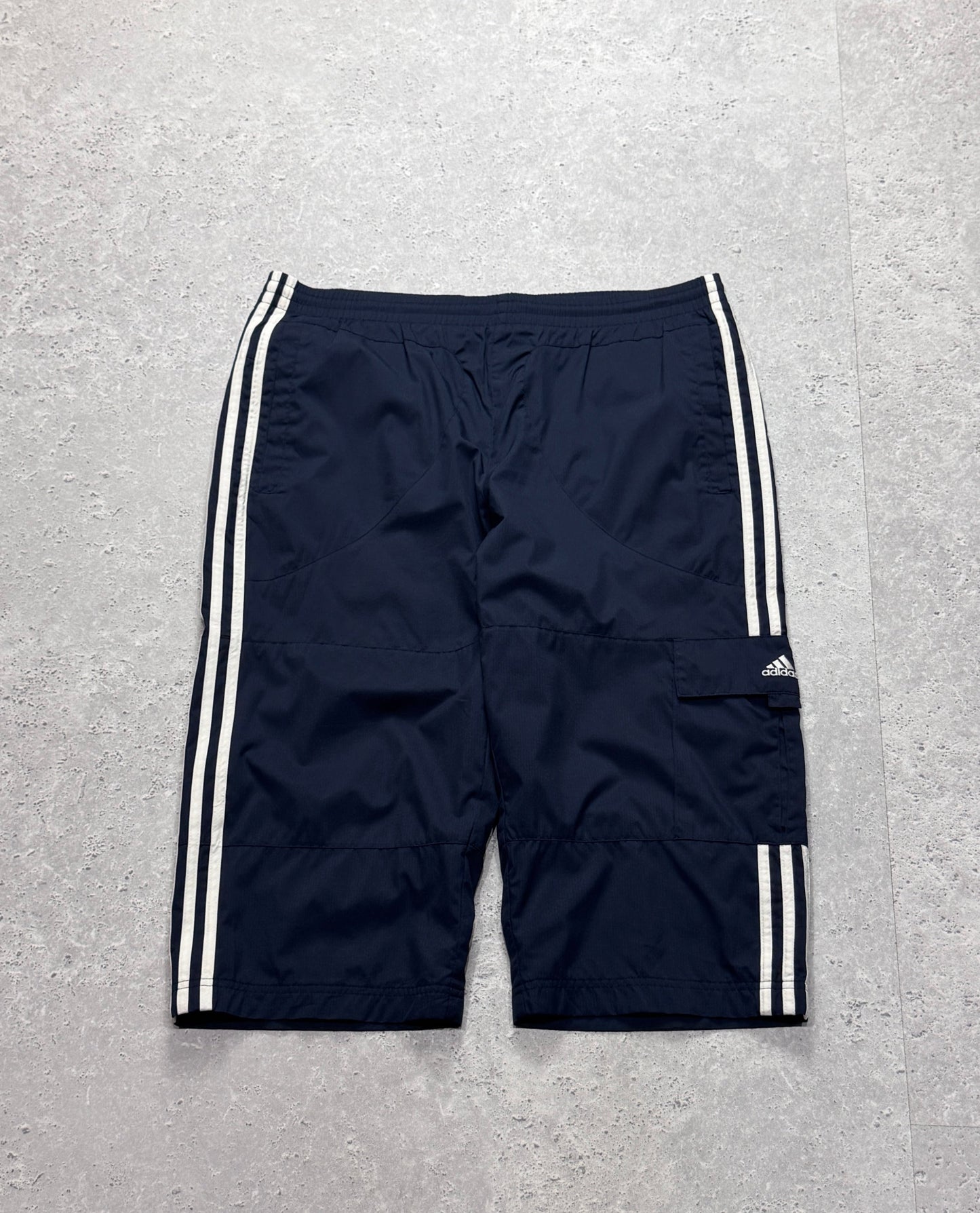 Vintage 2000s Adidas 3/4 Cargo Track Shorts (34")