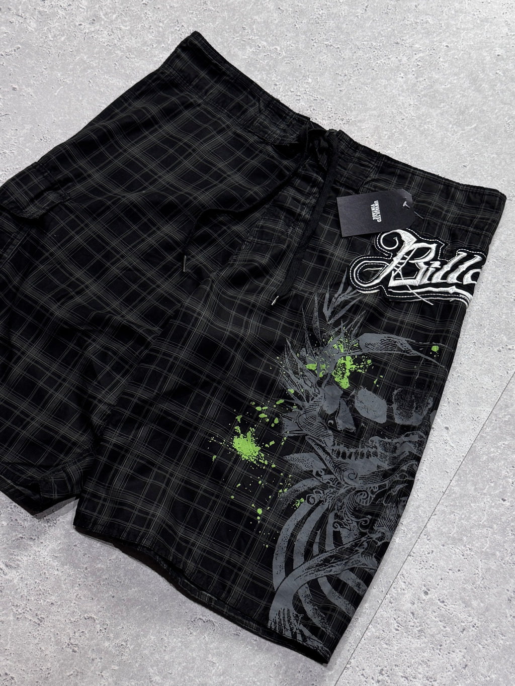 Vintage Y2K Billabong Plaid Boardshorts (36”)