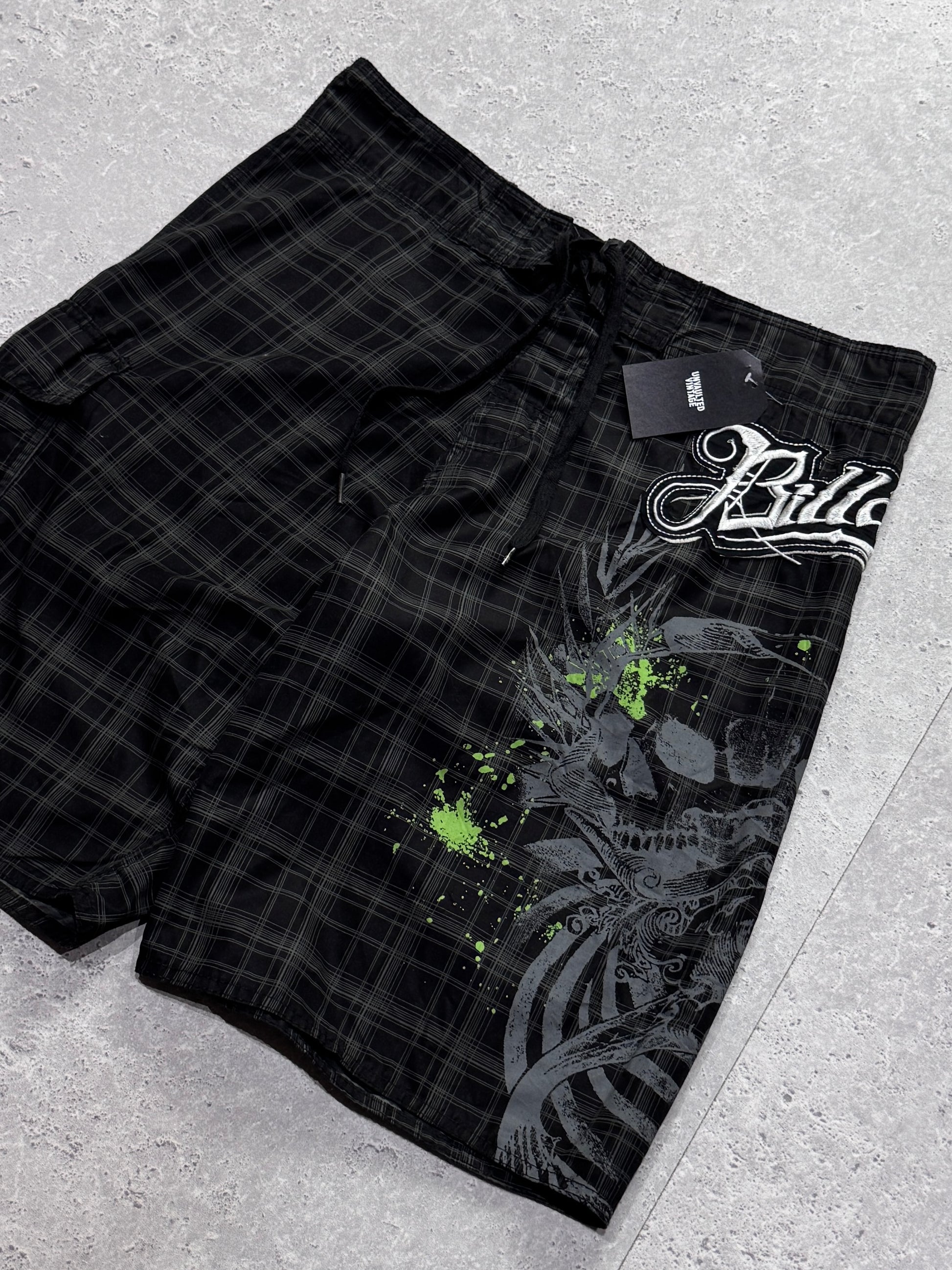 Vintage Y2K Billabong Plaid Boardshorts (36”)