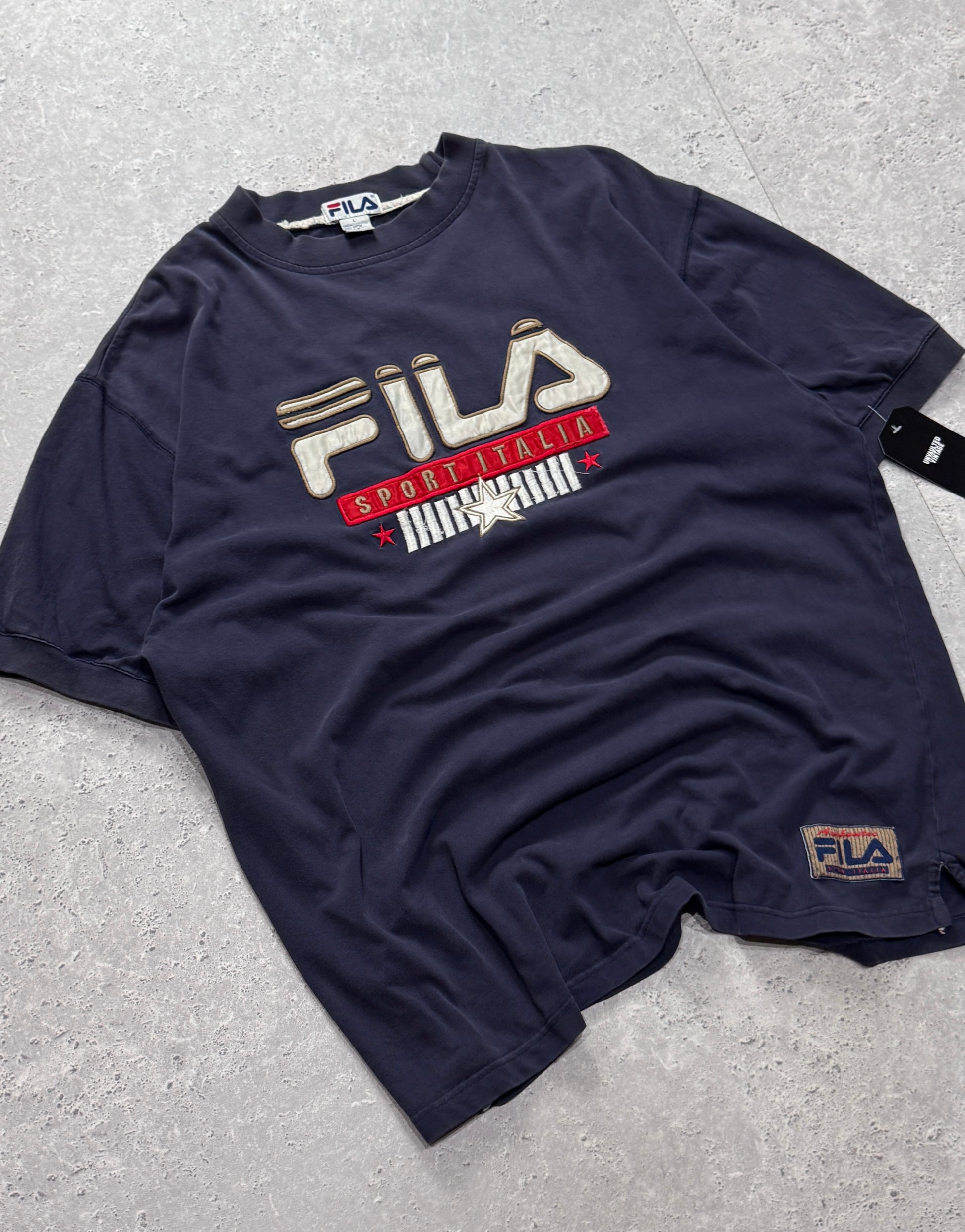 Vintage 90s Fila Embroidered Tee (XL)